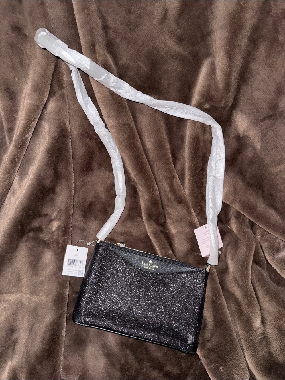 NWT Kate Spade New York Black Glitter Crossbody Bag ✨